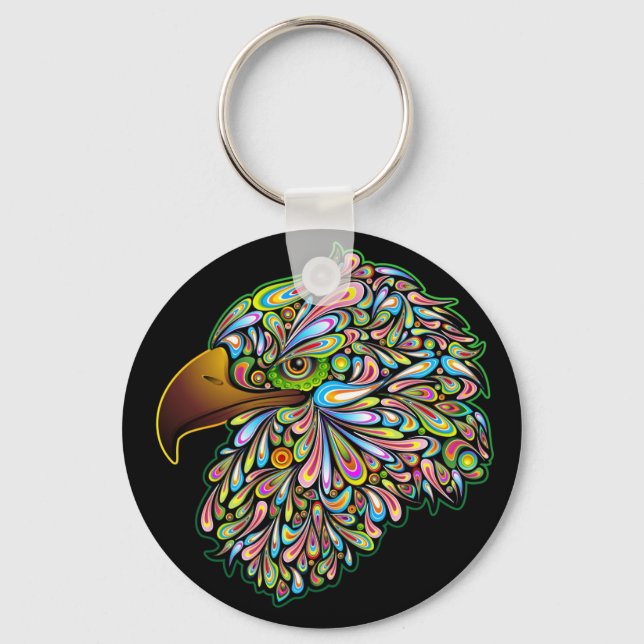 Llavero Eagle Hawk Psychedelic (Anverso)
