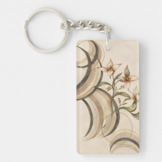 Llavero Earthy Abstract Floral & Calligraphy Lines Art Pri