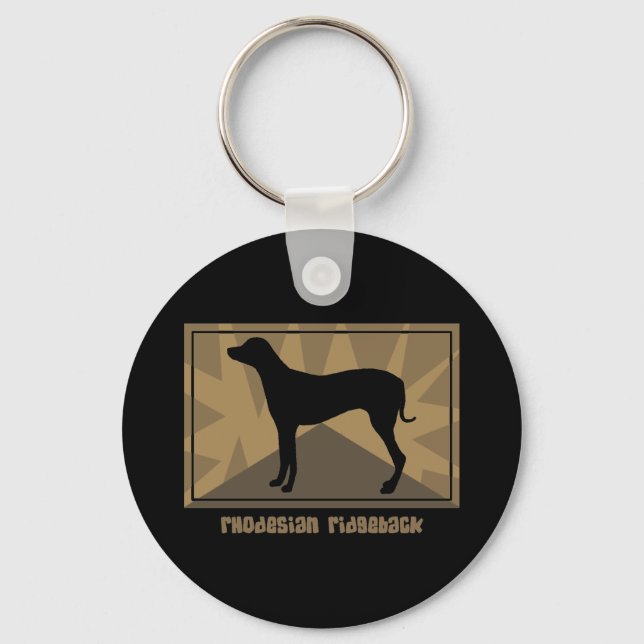 Llavero Earthy Rhodesian Ridgeback Keychain (Anverso)