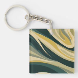 Llavero Earthy Tones Resumen Diseño De Swirl