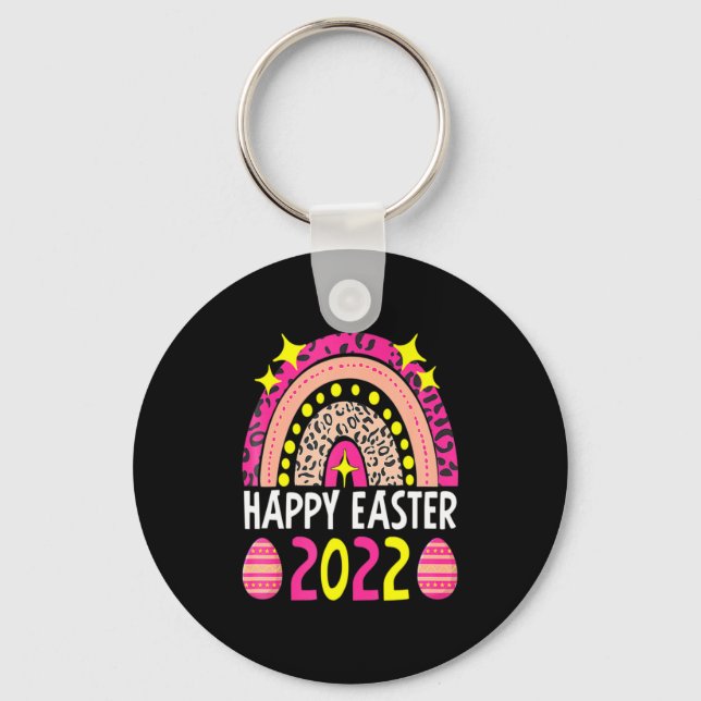 Llavero Easter 2022 rainbow cute happy easter 2022 women  (Anverso)