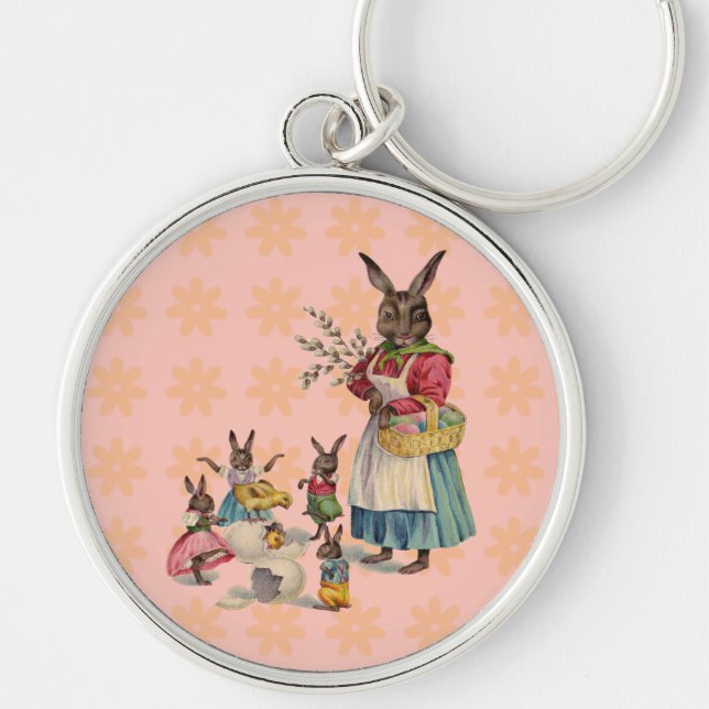 Llavero Easter Bunny Chckens Bunnies Eggs (Frente)