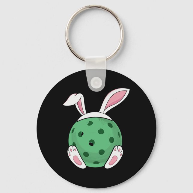 Llavero Easter Bunny Pickleball - Fun Easter Pickle Ball R (Anverso)