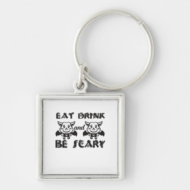 Llavero Eat Drink And Be Scary Aesthetic Unique (Frente)
