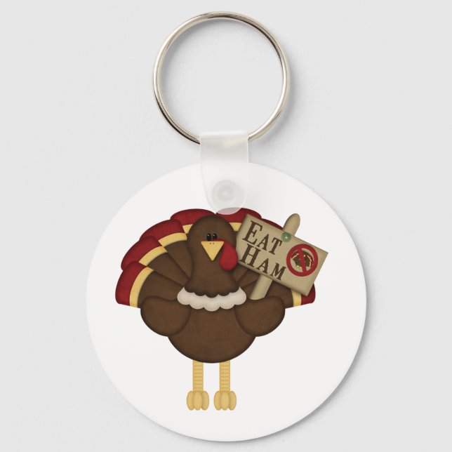Llavero Eat Ham Not Turkey (Anverso)