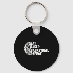 Llavero Eat Sleep Bysketbyll Repetir a los adolescentes Ch