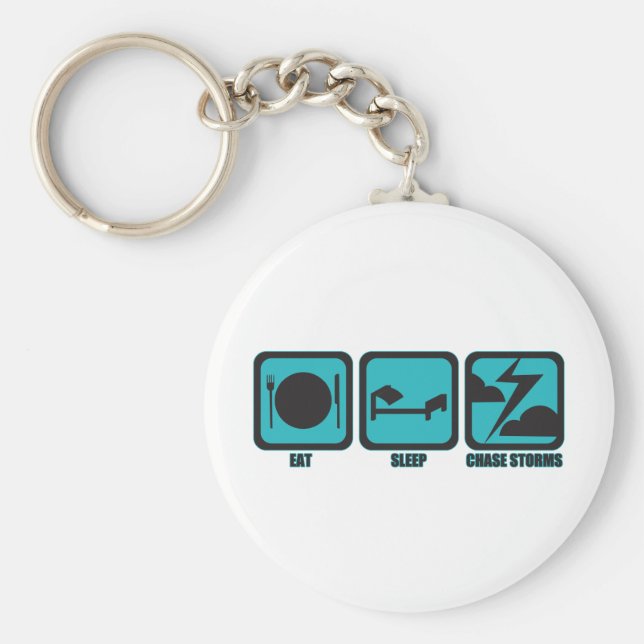 Llavero Eat Sleep Chase Storms (Frente)