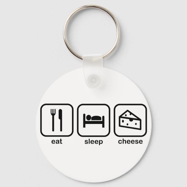 Llavero Eat Sleep Cheese (Anverso)