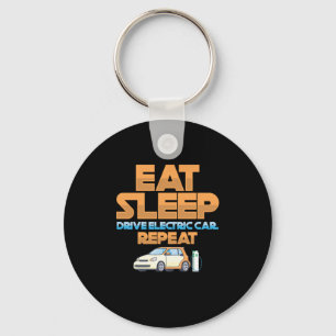 Llavero Eat Sleep Drive Electric Car Ecar Charge Gift