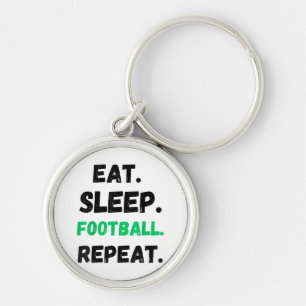 Llavero Eat Sleep Football Repetir El Estúpido Estúpido Fú