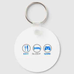 Llavero Eat Sleep Game Again - Gamer, geek video games