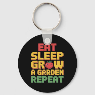 Llavero Eat Sleep Grow Un Jardín Repetir Gracioso Amo De J