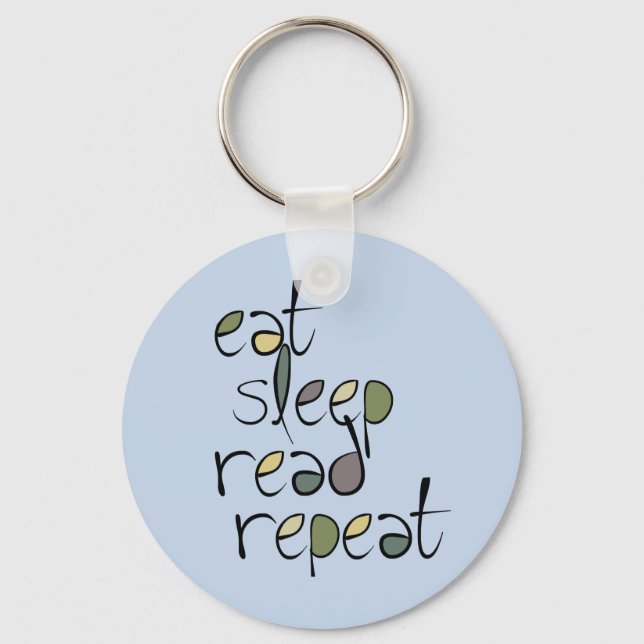 Llavero Eat, Sleep, Read, Repeat (Anverso)