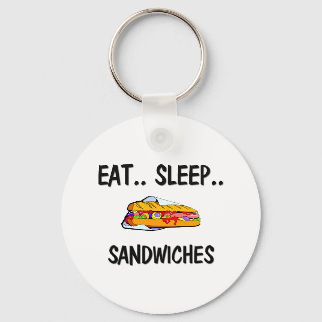 Llavero Eat Sleep SANDWICHES (Anverso)