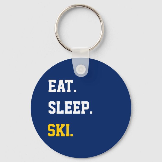 Llavero Eat Sleep Ski (Anverso)