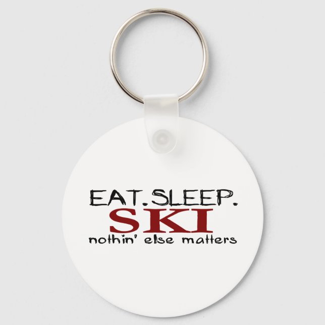 Llavero Eat Sleep Ski (Anverso)