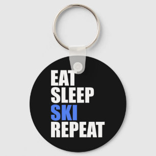 Llavero Eat Sleep Ski Repeat Winter Mountains Skidge Lodge
