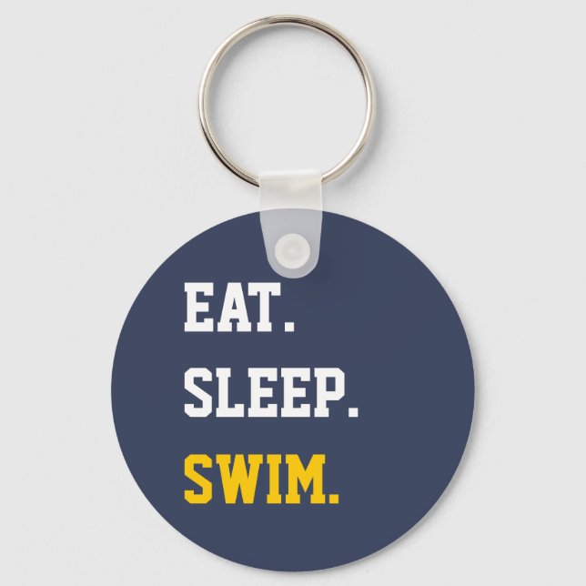 Llavero Eat Sleep Swim (Anverso)