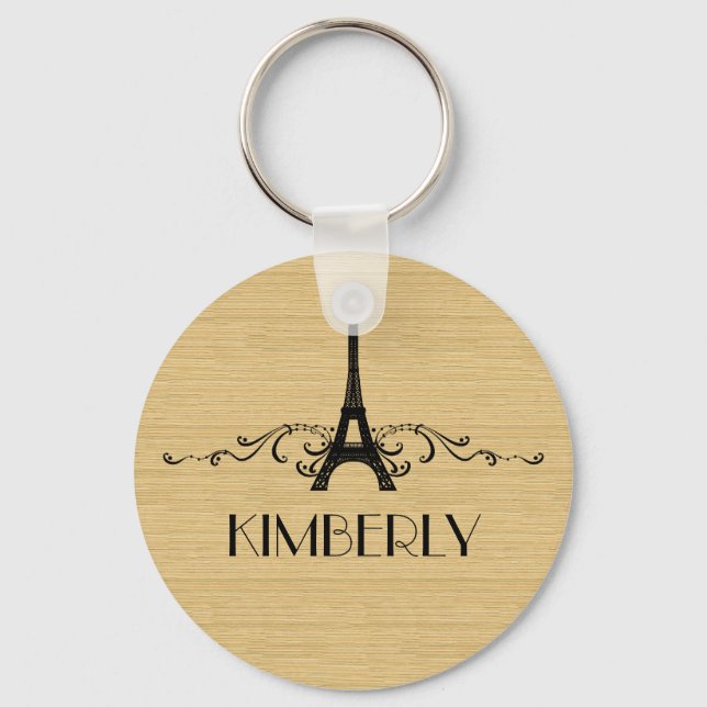 Llavero Ebony French Flourish Keychain (Anverso)