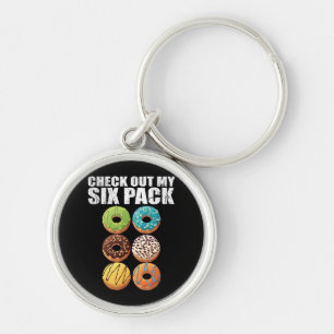 Llavero Eche un vistazo a mi camiseta de donut de seis paq