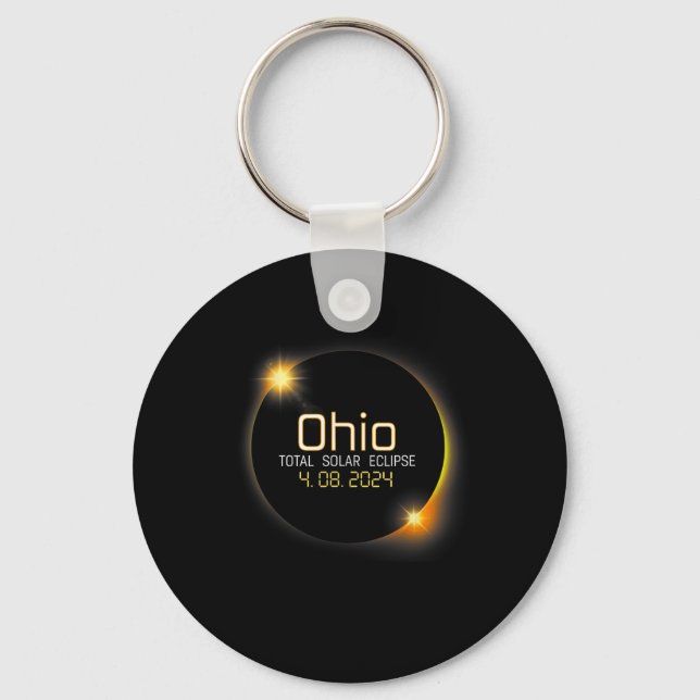 Llavero Eclipse 2024 Estado de la camiseta Ohio Eclipse so (Anverso)
