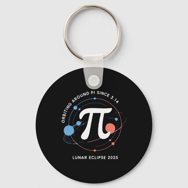 Llavero Eclipse lunar de Pi Day 2025 matemáticas cósmicas (Anverso)