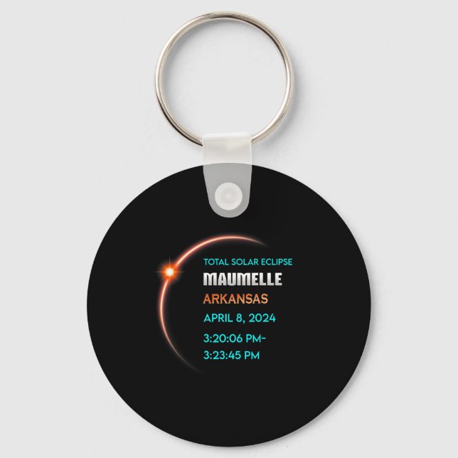 Llavero Eclipse Maumelle Arkansas Eclipse Solar Total 2024 (Anverso)