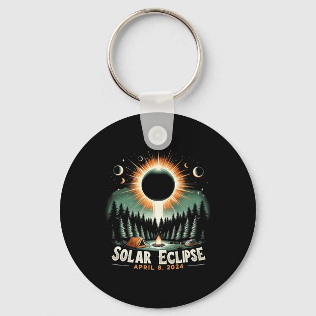 Llavero Eclipse solar 04.08.2024 Eclipse solar estadounide (Anverso)