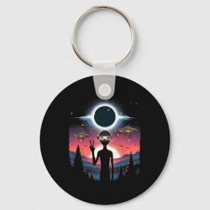 Llavero Eclipse solar 2024 Alien Abril 8 América Totalidad
