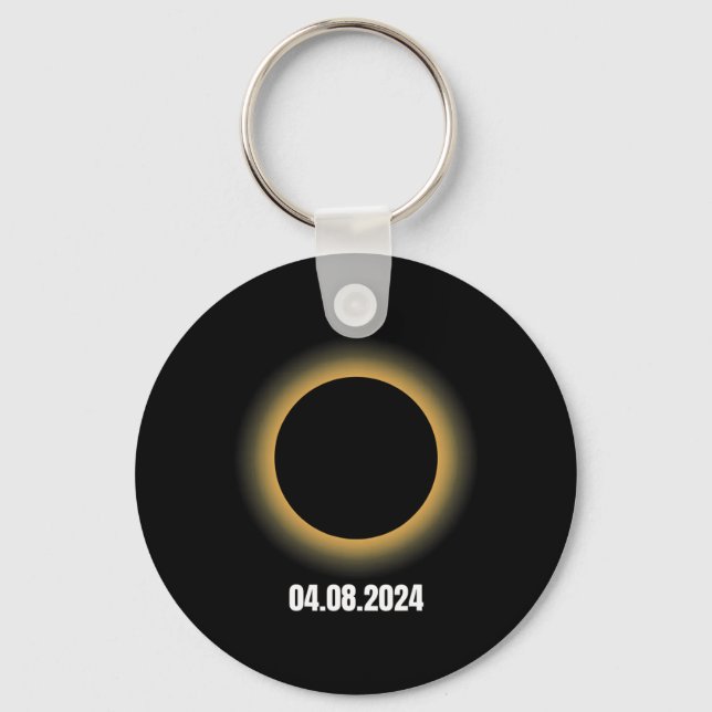 Llavero Eclipse solar 2024 Eclipse solar total 4.08.24 (Anverso)