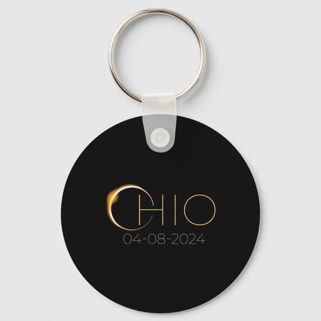 Llavero Eclipse solar 2024 Eclipse solar total Ohio (Anverso)