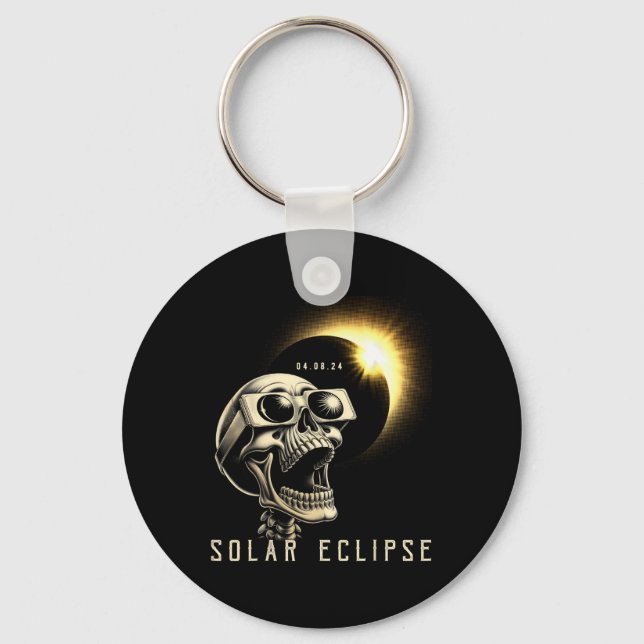 Llavero Eclipse solar 2024 Eclipse total 8 de abril de 202 (Anverso)