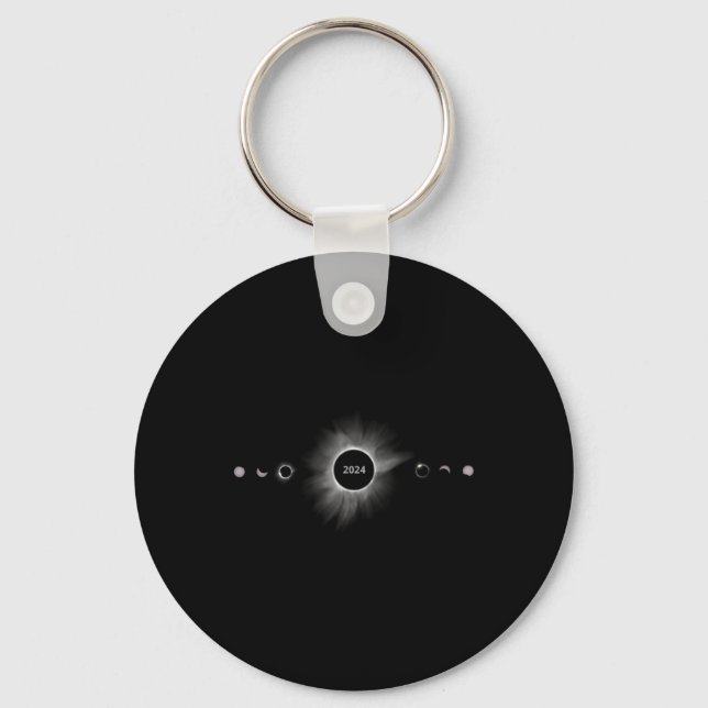 Llavero Eclipse solar 2024 Fases Eclipse total (Anverso)