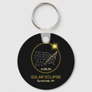 Llavero Eclipse solar 2024 Syracuse Ny New York Totalidad