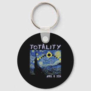 Llavero Eclipse solar 2024 Totalidad de arte Abril 8 Hombr