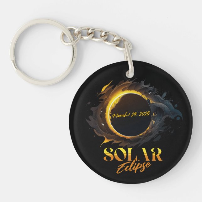 Llavero  Eclipse Solar 29 de marzo de 2025 Conmemorativo  (Frente)