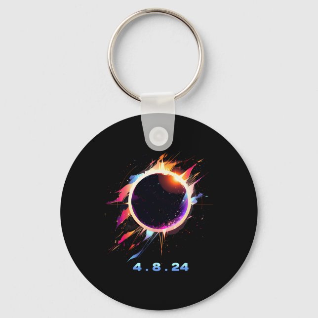 Llavero Eclipse solar 4.8.24 Evento de total 2024 (Anverso)