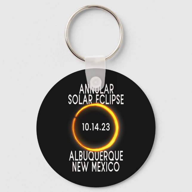 Llavero Eclipse solar anual T - Albuquerque Nuevo México (Anverso)