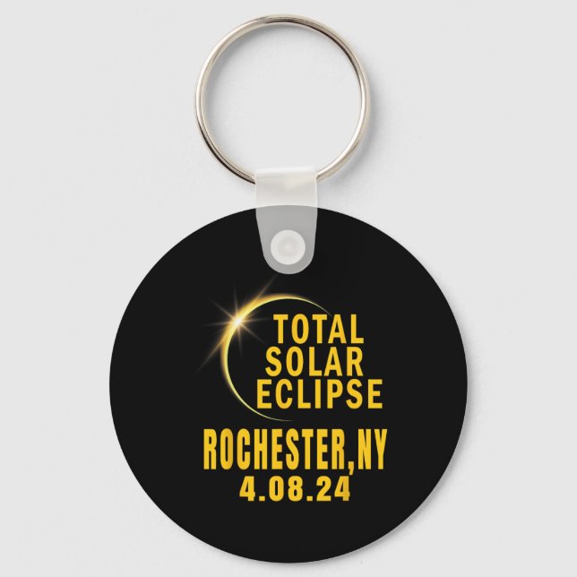 Llavero Eclipse solar de Rochester Ny 2024 Episodios solar (Anverso)