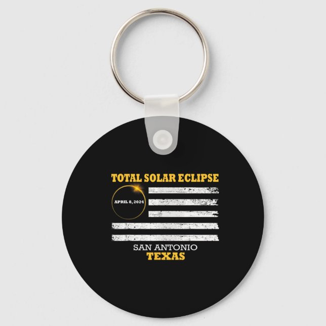 Llavero Eclipse solar de San Antonio 2024 040824 (Anverso)