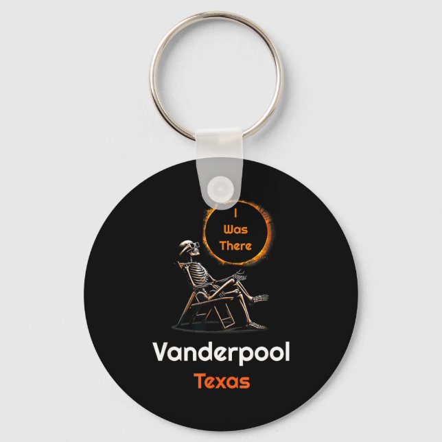 Llavero Eclipse solar divertido Vanderpool Texas allí (Anverso)