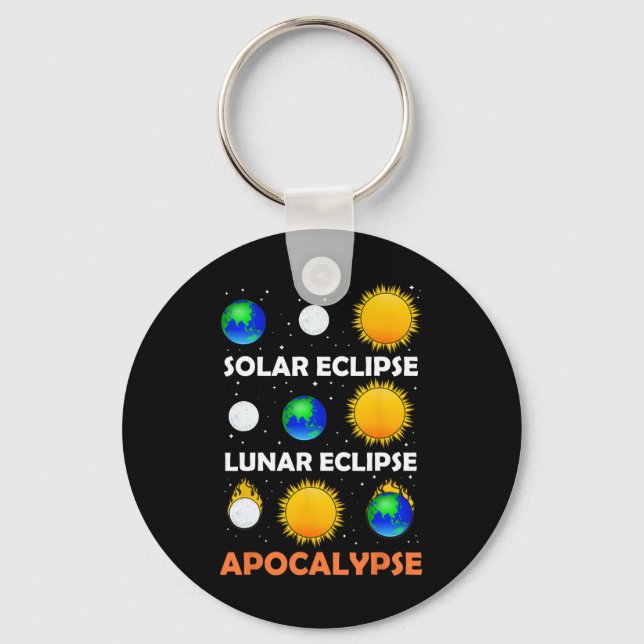 Llavero Eclipse solar Eclipse espacial de profesor de cien (Anverso)