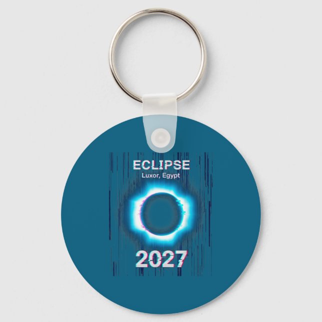 Llavero Eclipse Solar Egipto Diseño Solar Total (Anverso)