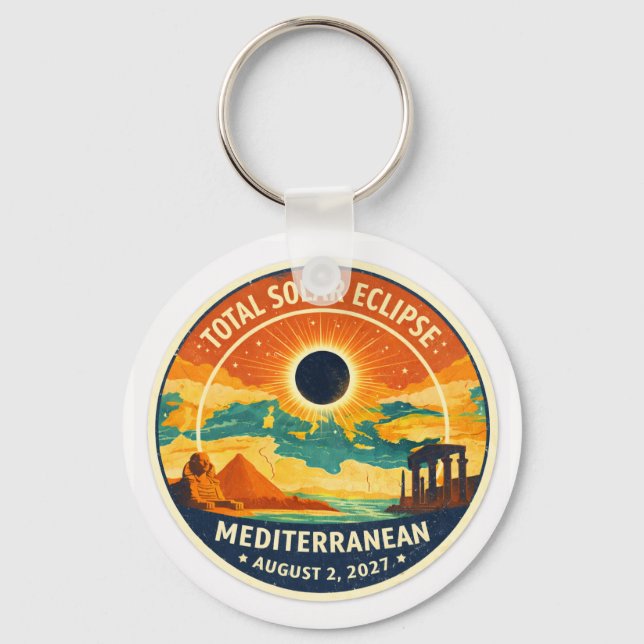 Llavero Eclipse solar mediterráneo de 2027 (Anverso)