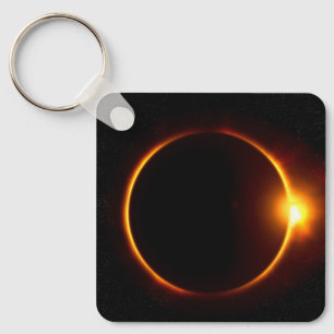 Llavero Eclipse Solar Sol y Luna Oscuros