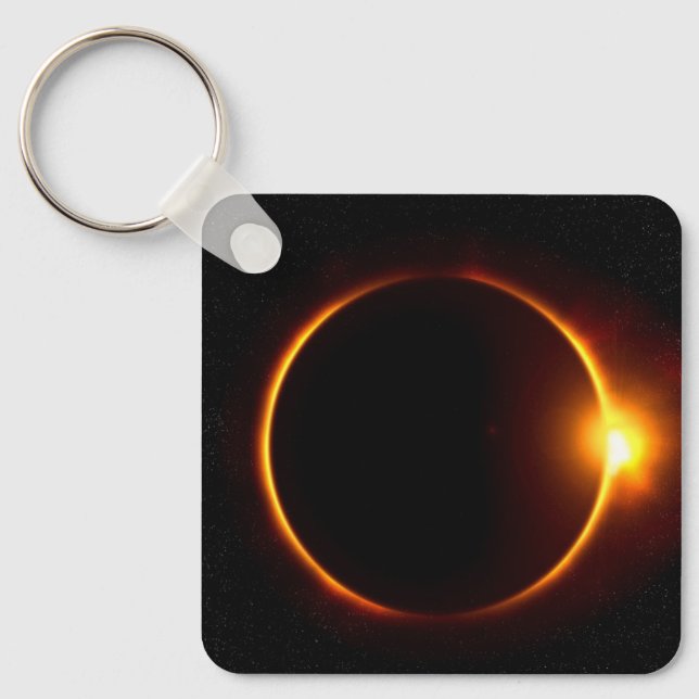 Llavero Eclipse Solar Sol y Luna Oscuros (Anverso)
