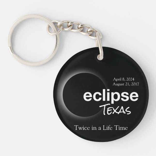 Llavero Eclipse solar total 2017 2024 - Texas (Frente)