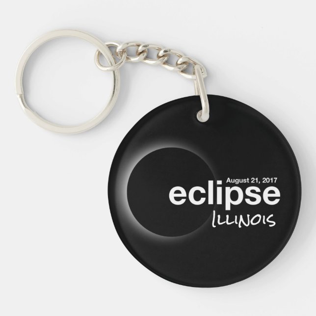 Llavero Eclipse solar total 2017 - Illinois (Frente)