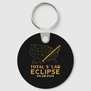 Llavero Eclipse solar total 2024 Abril 8 Hombres Mujeres N