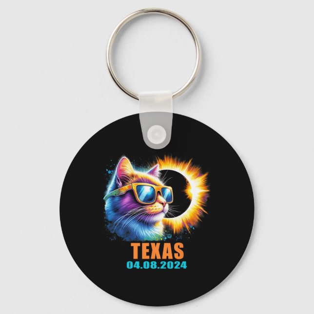 Llavero Eclipse solar total 2024 Gles de eclipse solar de  (Anverso)